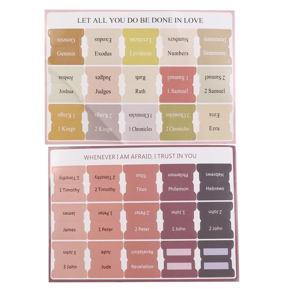 Writable Bible Sticker 5 Sheet Bible Label Book Accessories Bible Index Bookmark