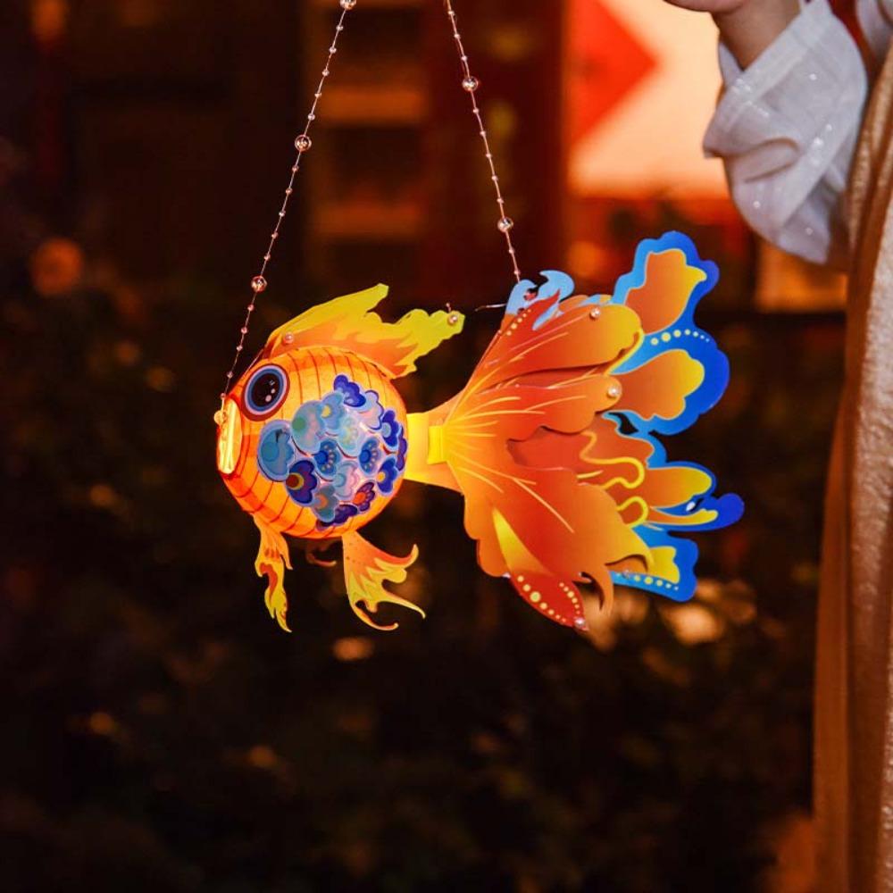 Китайский стиль Фонарь к Празднику середины осени Ручной Фонарь в виде рыбки кои Ручной работы Подарок