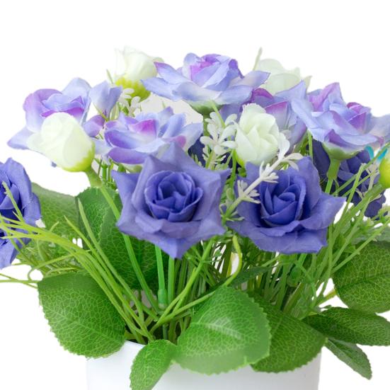 Имитация цветка в горшке розы украшение отеля пластиковая книжная полка стол искусственный цветочный горшок для офиса