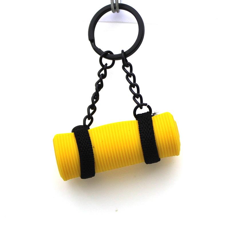 3D Mini Yoga Mat Keychain - New Fitness Accessory,with Clasp,Fashion Bag Charm for Gym Office Use,2-Pack Mixed Colors 4