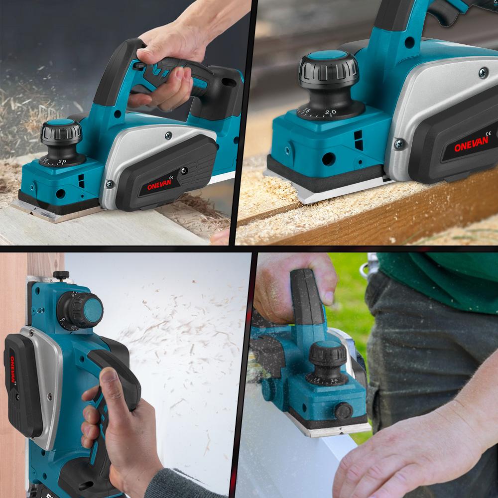ONEVAN 30000 об/мин беспроводной электрический рубанок бесщеточный электрический фрезер триммер инструмент для резки дерева деревообработка для аккумулятора Makita 18 В