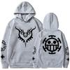 Fashion Anime One Piece Hoodie Loose Unisex Hoodie Law Printing Pullover Long Sleeves Hoodies