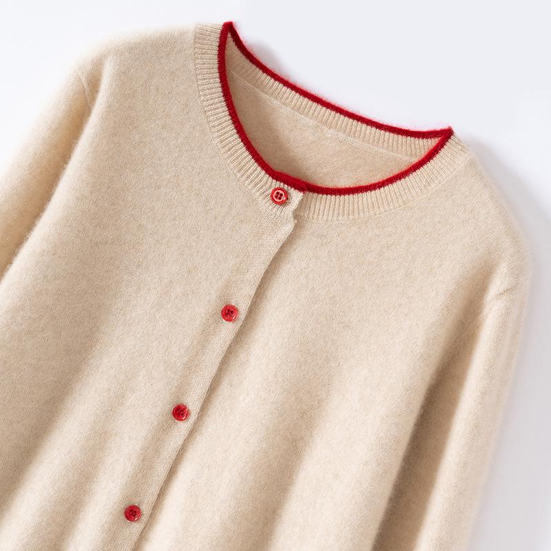 Versatile Soft Cashmere Knit Cardigan: Autumn/Winter Fashion, Solid Color, Faux Two-Piece, Warm & Comfy