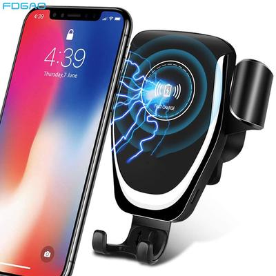 Беспроводное автомобильное зарядное устройство 10 Вт для Iphone 14 13 12 11 Pro X Xs Max 8, вентиляционное отверстие, держатель для телефона с быстрой зарядкой для Samsung S22 S21 S20