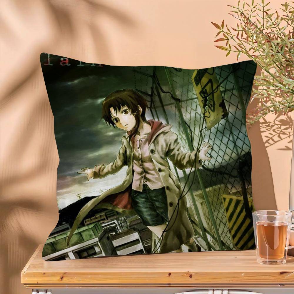 Serial Experiments Lain Подушка Подарок Декор для Домашнего Офиса Спальни Дивана Автомобиля Наволочка чехол 45x45