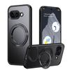 Чехол для Google Pixel 10a Жесткий ТПУ+ПК Прозрачный Магнитный Вращающийся Держатель Защита от Отпечатков Пальцев Противоскользящий Чехол для Телефона Pixel 10A
