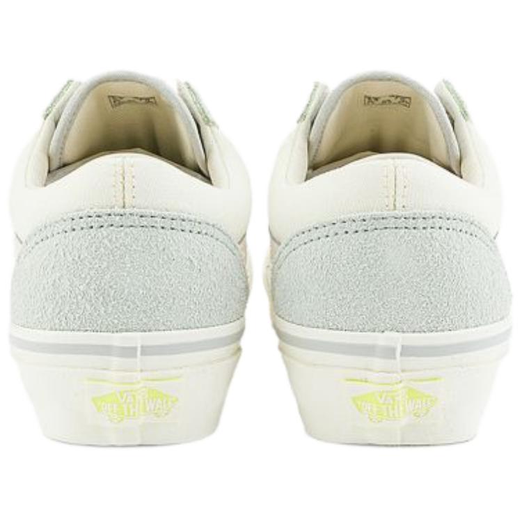 Vans Old Skool Reissue 136 Small Earth Round Toe Durable Breathable Low-Top Skate Shoes Unisex Sneakers White Green Pink VN000MT6BGK