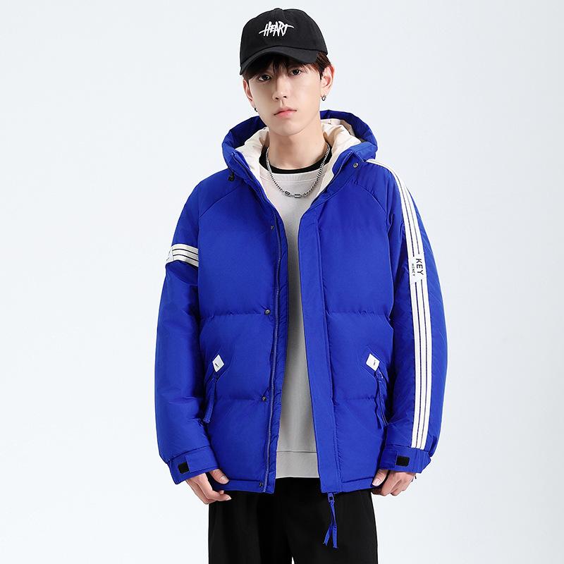 Куртка с капюшоном из хлопка, мужская зимняя, корейская версия, свободная, повседневная, толстая, теплая, хлопковая куртка