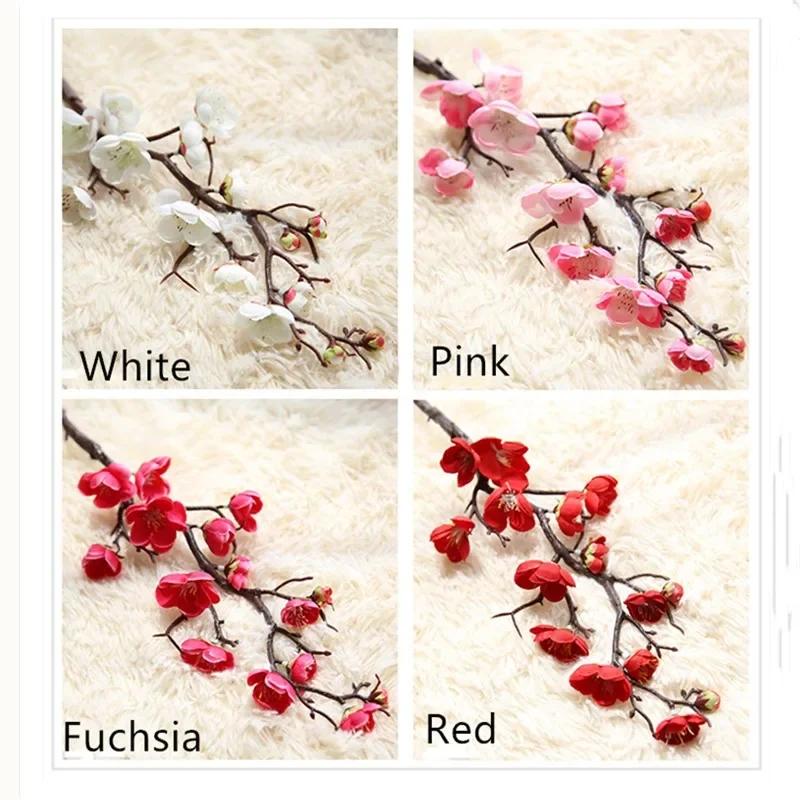 Горячая Распродажа Искусственные Цветы Цветок Сливы Искусственные Растения Ветка Дерева Шелковые Цветы для Украшения Дома Вечеринки Свадьбы Искусственный Цветок