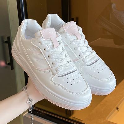 Женская белая обувь, новые летние кроссовки из мягкой кожи с мягкой подошвой, однотонные кроссовки, универсальные женские повседневные кроссовки, оптовая продажа