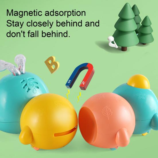 Электрическая магнитная игрушка-гусеница со светодиодной подсветкой и музыкой, игрушка-гусеница для ходьбы для малышей, игрушка-гусеница для ползания для мальчиков и девочек, музыкальная игрушка для времени на животике