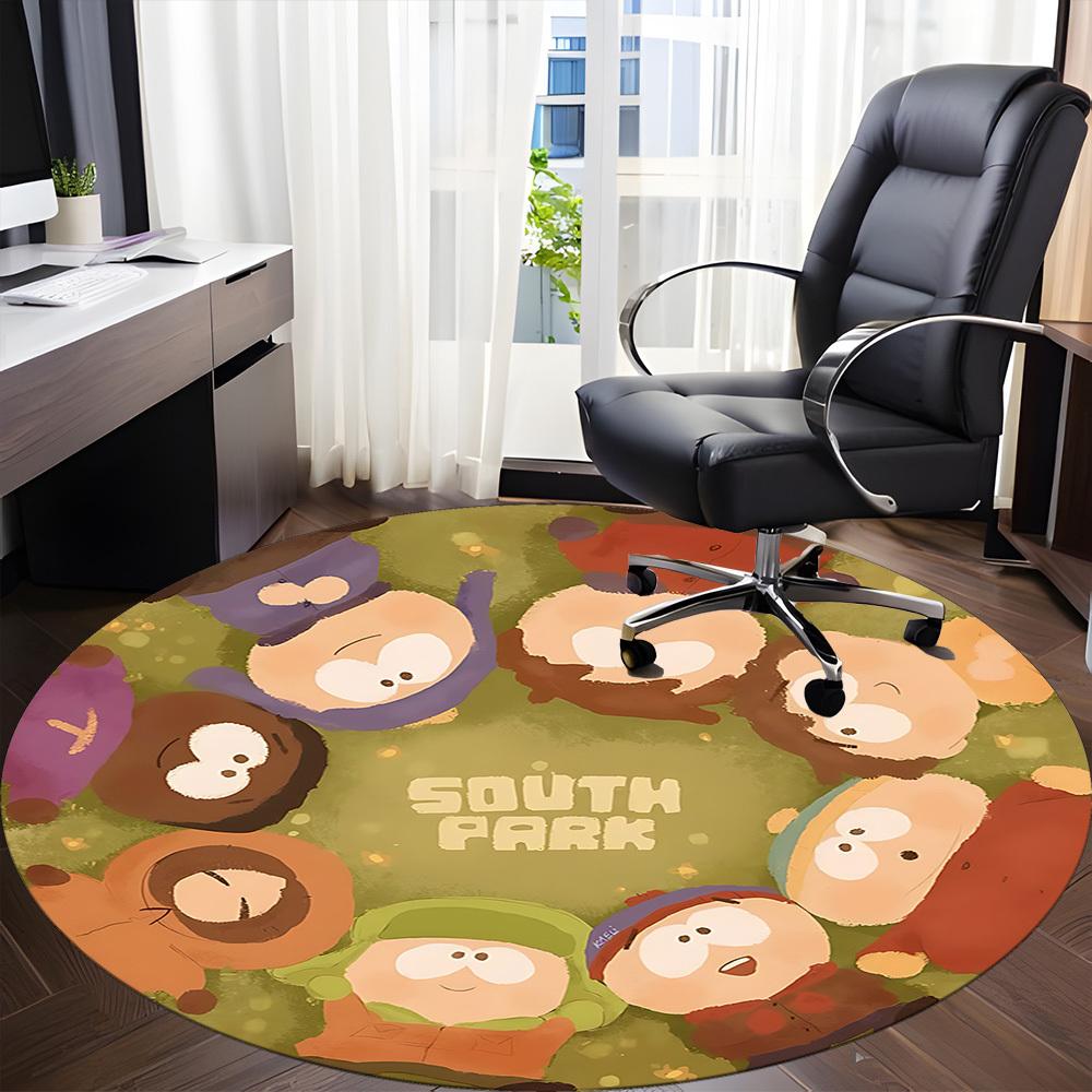1pcSouth Park Characters Office Round Area Rug, Indoor Mat Suitable For Office,Bedroom Living Room Home Decor, Room Deco a0928155