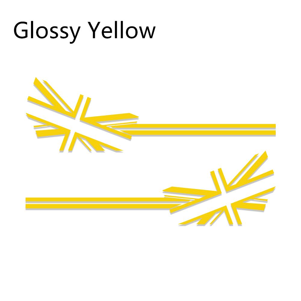 2pcs Car Sticker Flag Style Side Stripe Decals For Mini Cooper R56 R57 R58 R50 R52 R53 R59 R61 R60 F60 F55 F56 F54