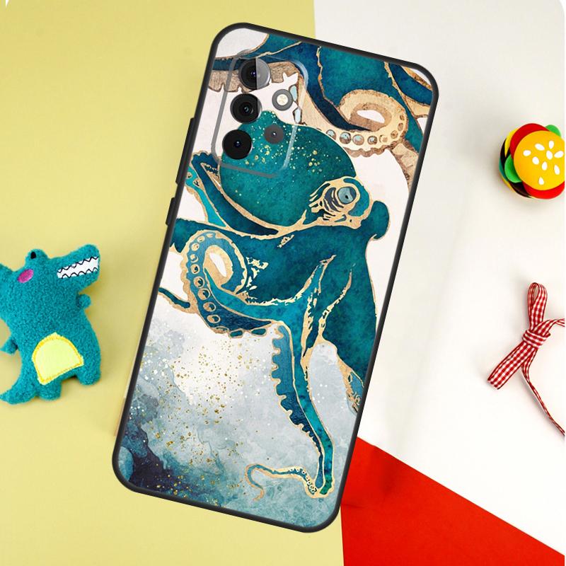 Морская Жизнь Океан Осьминог Для Samsung Galaxy A05 A06 A16 A54 A34 A14 A55 A35 A15 A53 A33 A13 A22 A32 A52 Чехол для Телефона