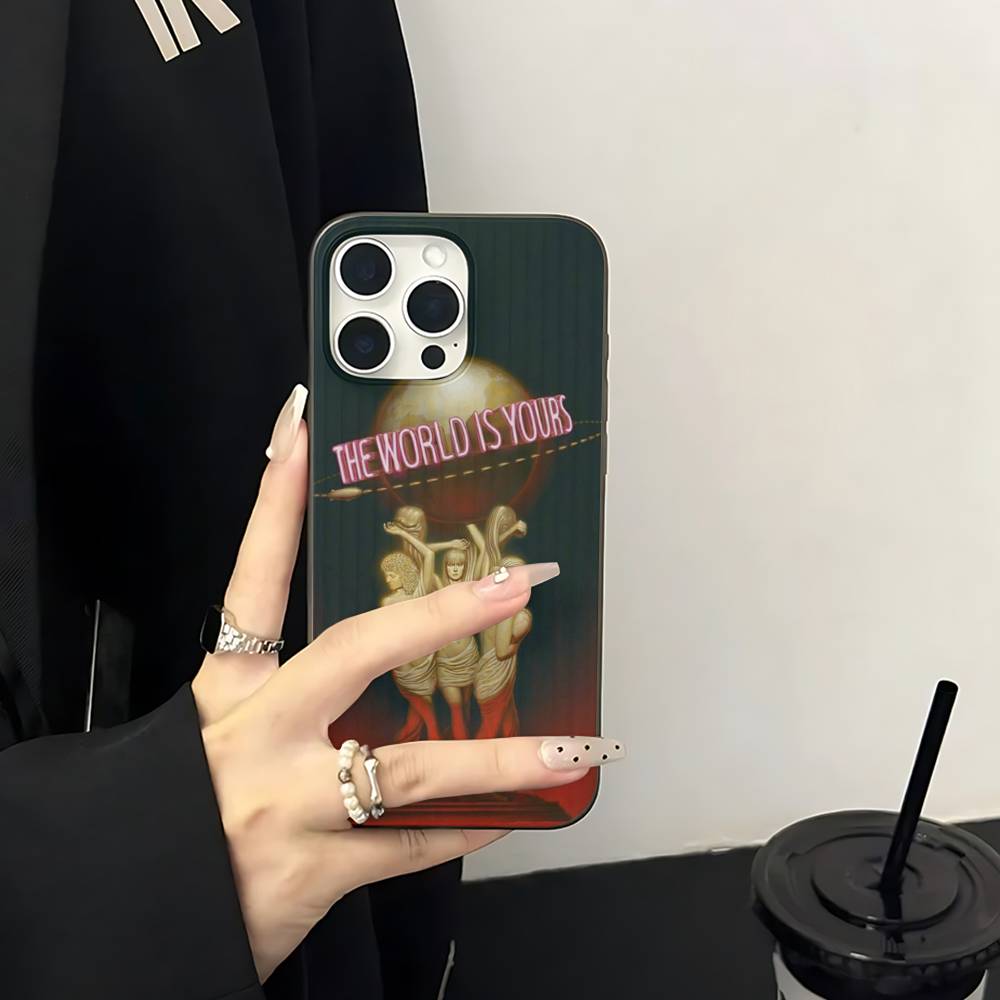 Retro Classic S-ScarfaceS Movie Phone Case For IPhone 11 12 13 14 15 16 17 Pro Max PLUS Pro Wave Corrugated Silicone Case