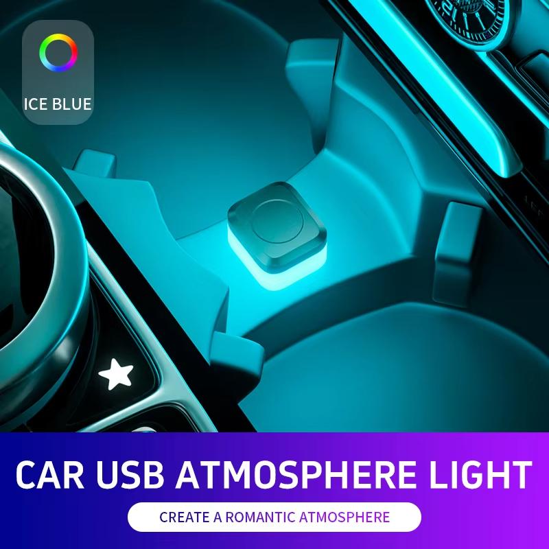 New Car USB Ambient Light Mini LED Decorative Atmosphere Lamps for Auto Interior Environment Light Auto Reading Lamp Plug Play