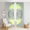 Beautiful Indian Bohemian Psychedelic Hippie Ombre Window Curtain Panels for Bedroom, Living, Balcony (Green Yellow Ombre)