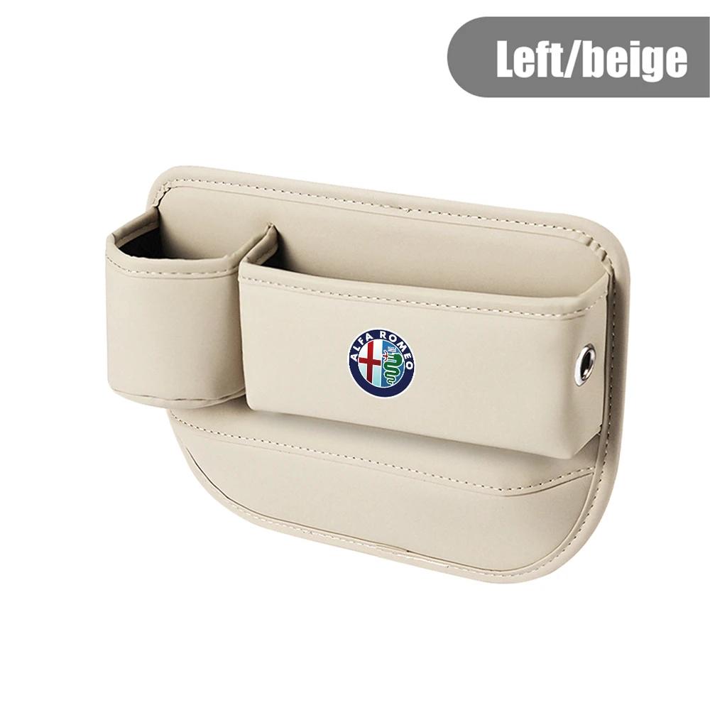 Car Stickers For Alfa Romeo Car Seat Sewn Gap Crevice Slot Storage Box Cup Holder For Alfa Romeo 4C 159 Spider Giulia Giulietta 