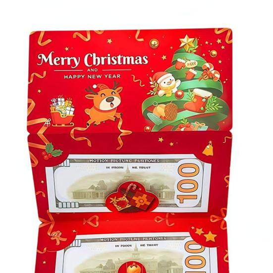 Рождественские конверты для денежных подарков 6 отделений держатель для денежных подарочных карт для наличных DIY праздничный сюрприз денежный конверт для рождественских принадлежностей для вечеринок