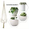 1 шт. Плетеная веревочная подвесная корзина для цветов, макраме, держатель для сада, поделка, декор для балкона, аксессуары