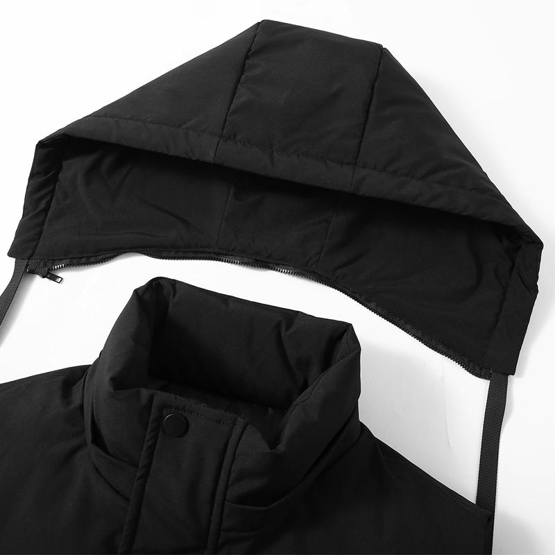 Большие размеры S-8XL Зимние безрукавки парки Мужская верхняя одежда Водонепроницаемая Модная Мужской теплый жилет с капюшоном