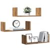 VidaXL Wall Shelves 3 Pcs Artisan Oak Engineered Wood 853289