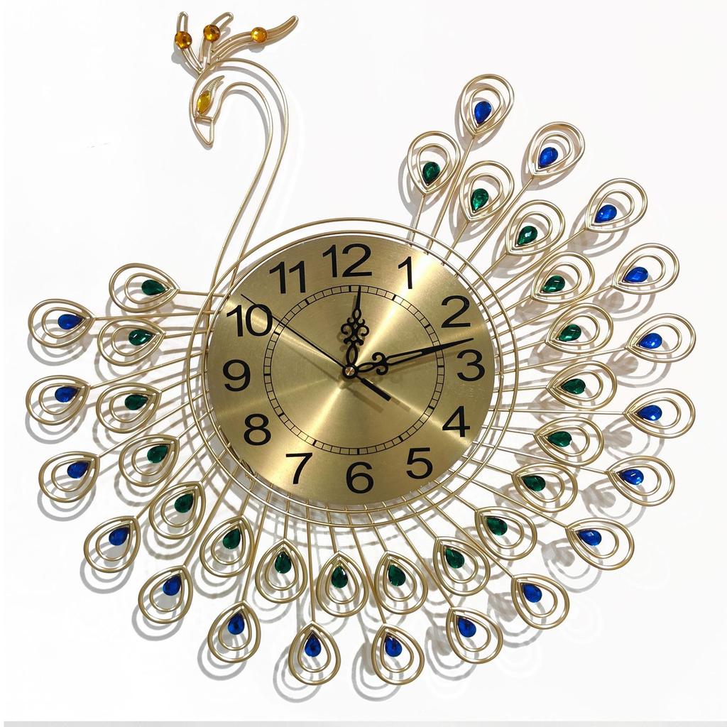 Высококачественная атмосфера простые часы павлин украшение гостиная настенные часы бытовые бесшумные часы настенные подвесные искусство внешняя торговля