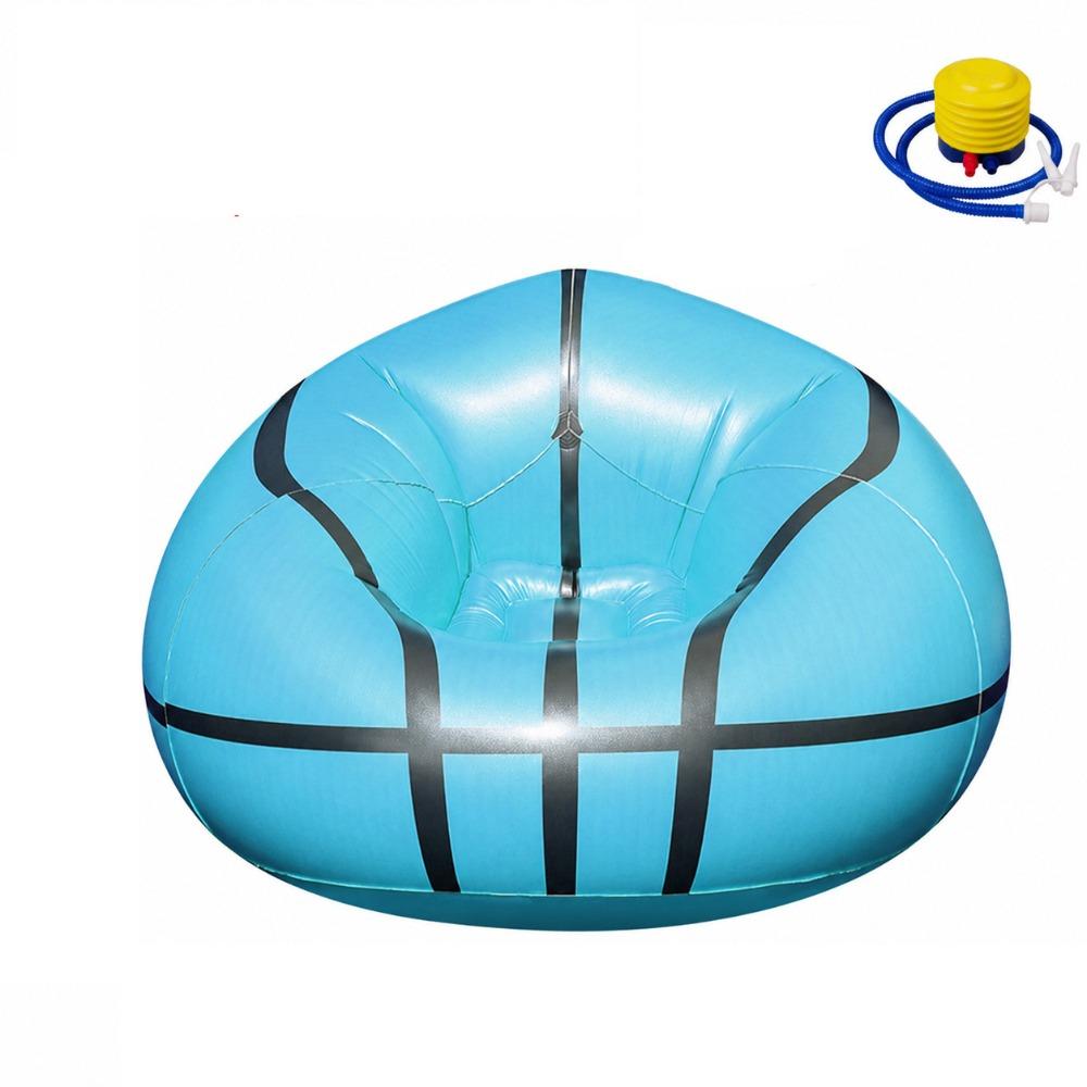 Space Saving Inflatable Basketball Bean Bag Sofa Thickened Vacation Inflatable Sofa Travel