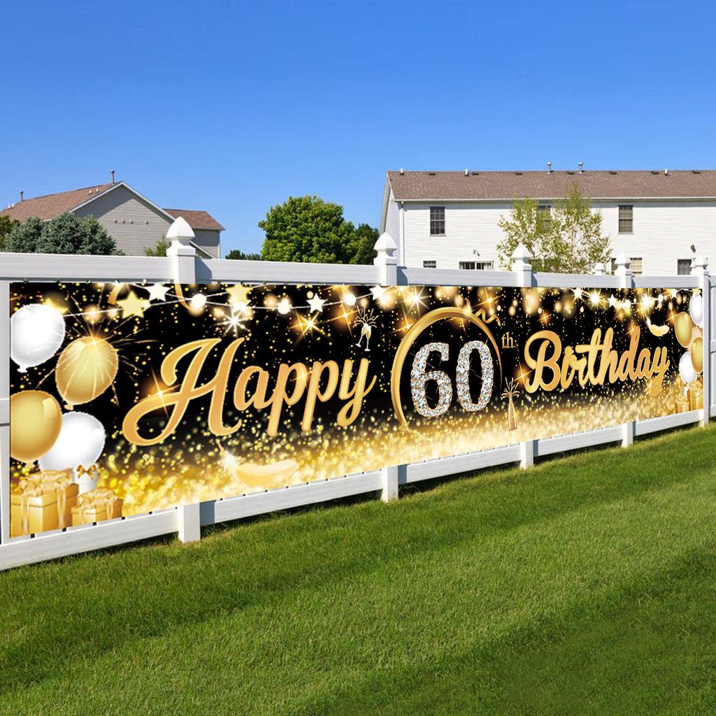 Black Gold Birthday Background 30 40 50 60 Years Birthday Party Decor Adult 30th 40th 50th Birthday Party Supplies Anniversary