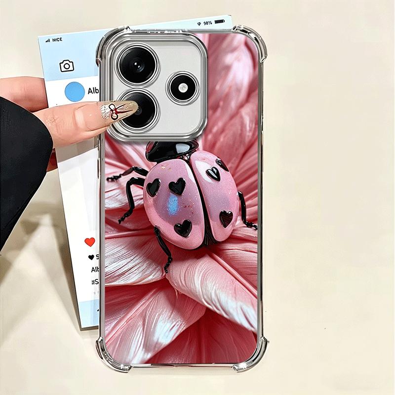 Красная божья коровка с семью точками Покрытие Чехол для телефона Для Xiaomi Poco X5 X6 X7 X8 Pro Max F8 Ultra F7 M8 M7 M5S Redmi 15C 15 14C 13C 13 X
