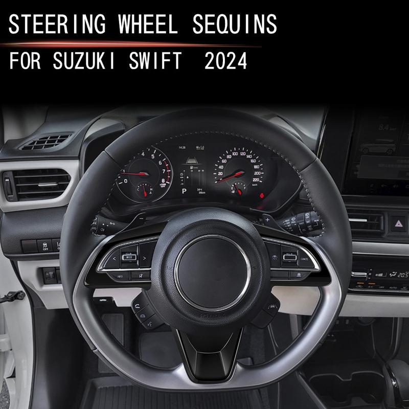 Car Accessories For Suzuki SWIFT Swift 2024 Steering Wheel Cover Trim Protection Auto Interior Decoration Styling Stickers