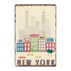 New York Metal Posters Vintage Tin Sign USA Flag Bar Pub Club Toilet Wall Decor Home Plate Retro Plaques 20x30 Cm