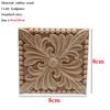 Vintage Unpainted Wood Carved Decal Corner Applique Frame For Home Furniture Wall Cabinet Door Decorative Wooden Miniature Craft