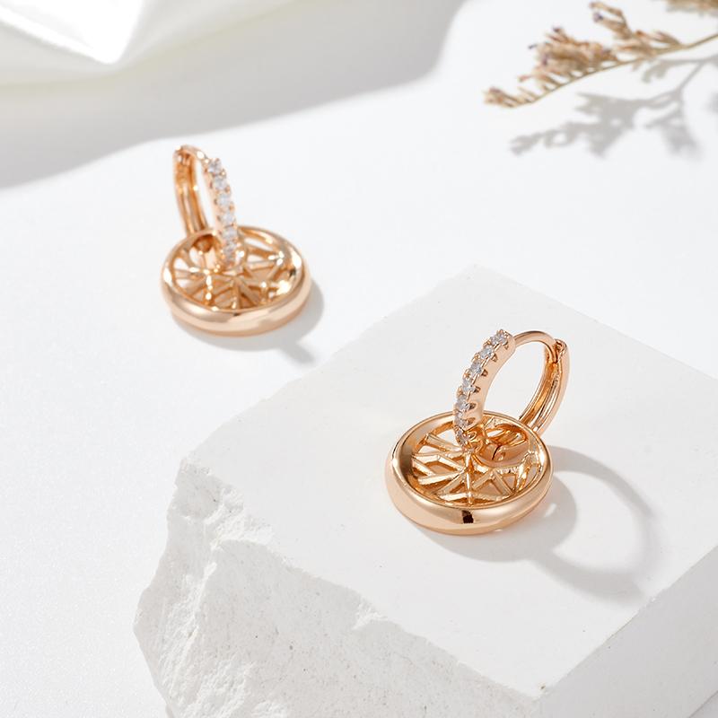 Длинные висячие серьги Kinel с резьбой и резьбой для женщин, повседневные украшения с кубическим цирконием