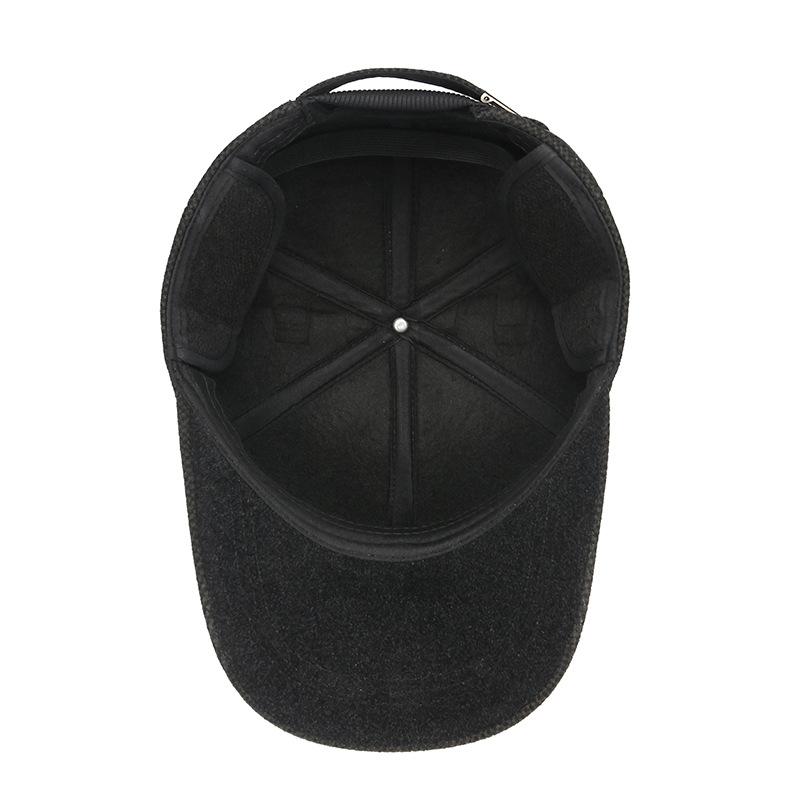 Зимние шапки для мужчин среднего и пожилого возраста, утепленные флисовые наушники, хлопковые шапки, мужские шапки, бейсболки для активного отдыха