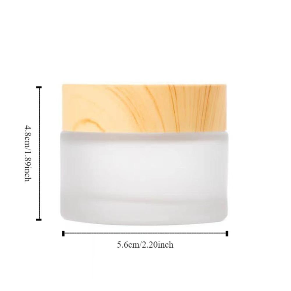 Screw Cap Frosted Glass Cream Jar Round Scrub Sub-bottling Portable Cream Bottle  for Makeup Vials