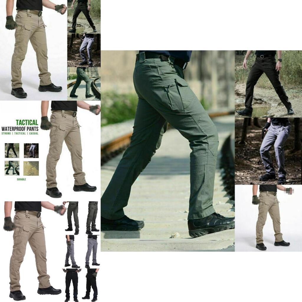 Tactical Cargo Men Trousers Outdoor Hiking Windproof Military Combat Pants Sport