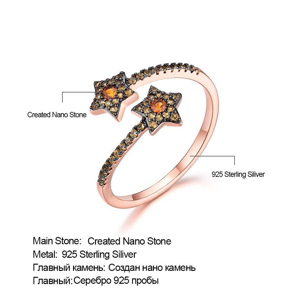 Umcho Кольца на палец из стерлингового серебра 925 пробы с нано-драгоценным камнем, регулируемые кольца для женщин, подарок на годовщину, ювелирные украшения