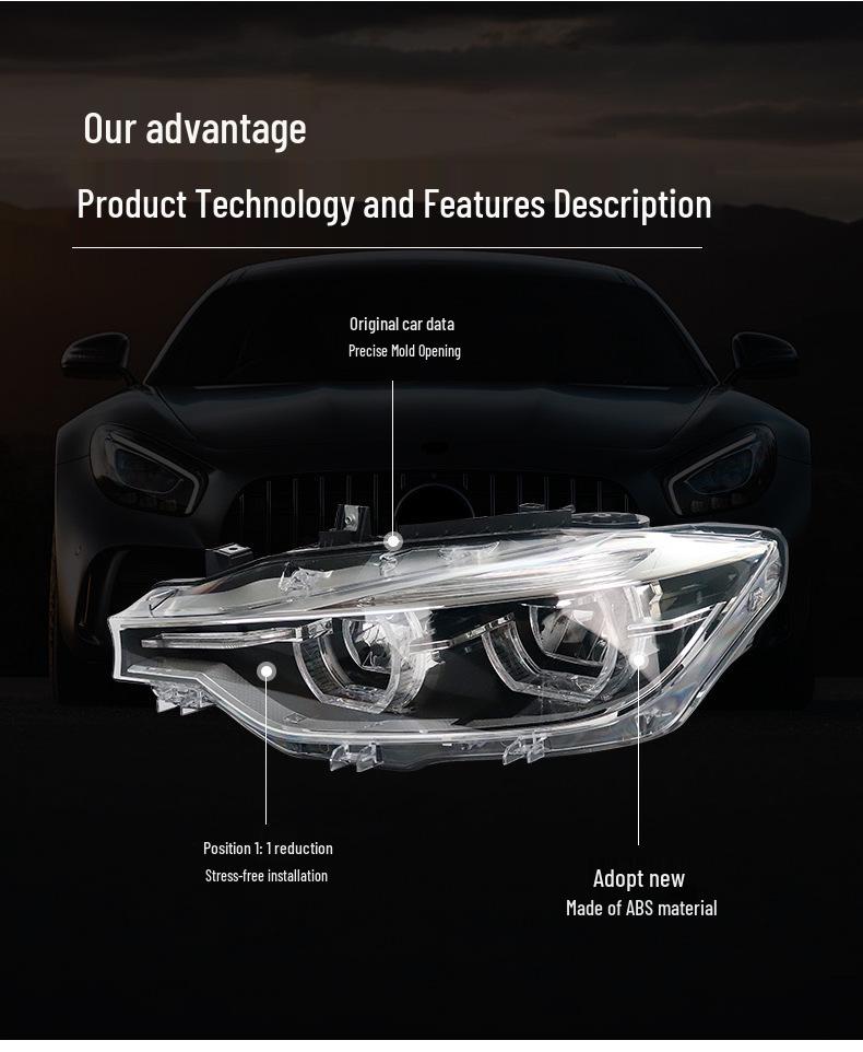 Совместимый корпус фары для BMW 3 серии F35 330 Передний фонарь (63117419633/63117419634)