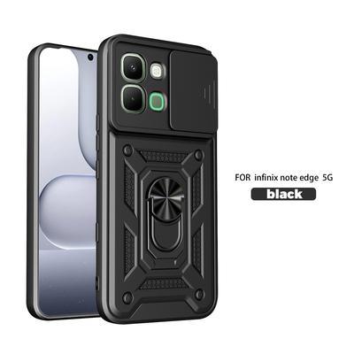 Для Infinix Note Edge Чехол для Infinix Note Edge Cover 5G Магнитное кольцо-держатель Бронированный чехол для телефона Слайдер Защита камеры Задняя крышка