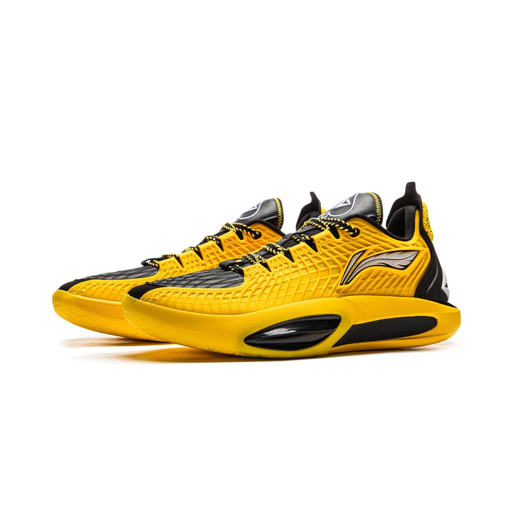 Li Ning JB3 износостойкое покрытие защита от переворачивания низкие баскетбольные кроссовки мужские желто-черные ABAU107-14