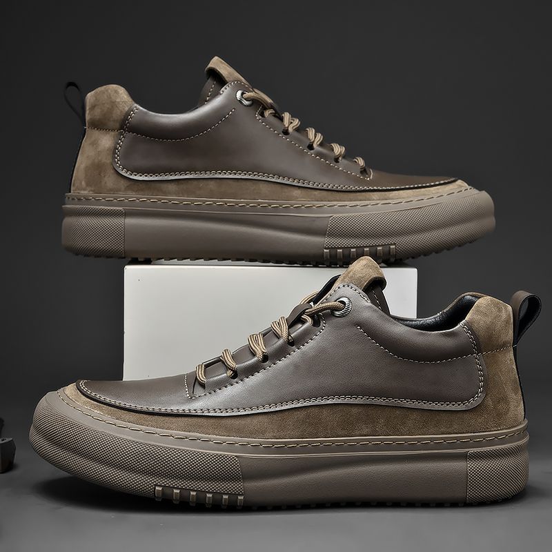 Мужские кожаные высокие кеды Martin Boots