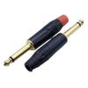 Gold-Plated 6.35mm Mono 2-Pole Microphone Audio Plug