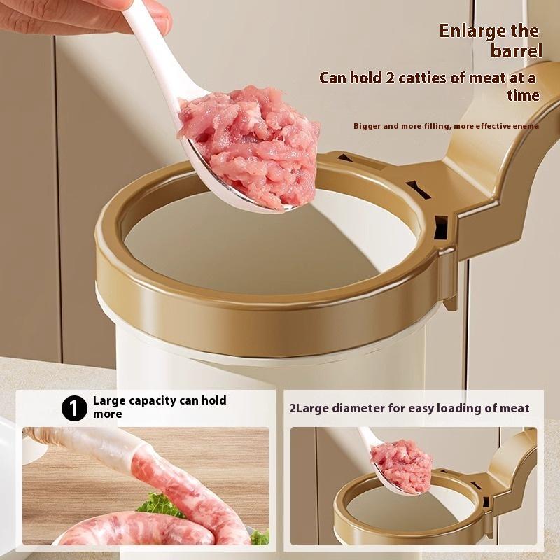 Домашняя колбасная машина с набивной трубой, ручная, быстрая, для набивки мяса, машина для наполнения, большая вместимость, сверхпрочные кухонные инструменты
