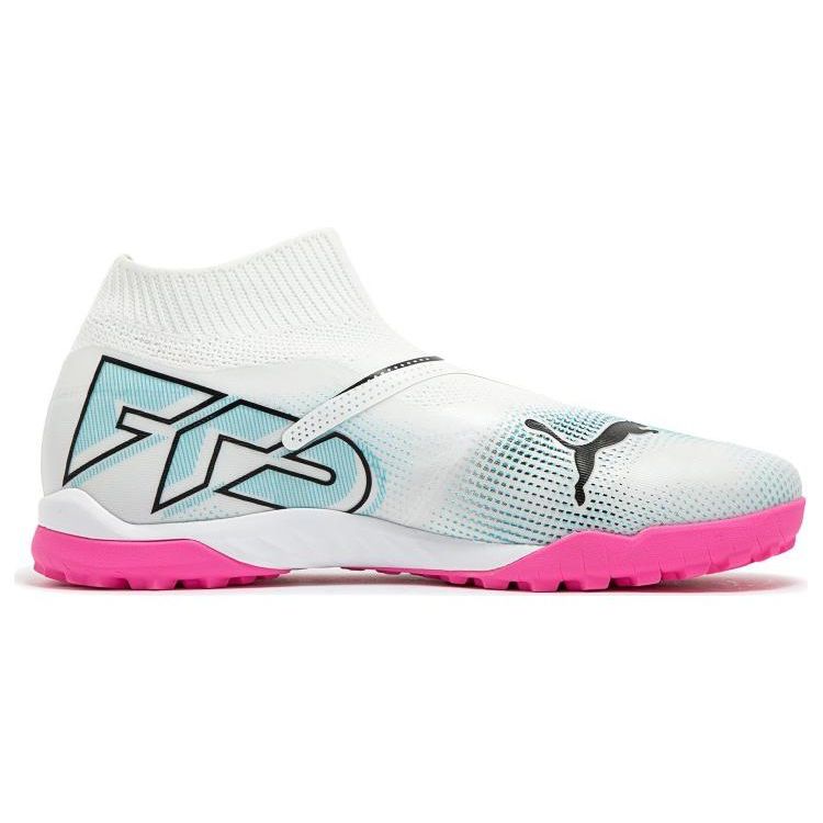 Puma Future 7.7 Match+ LL Lace-Up TT (Rubber Studs) Soccer Shoes Men Soccer Shoes White Blue 107713-01