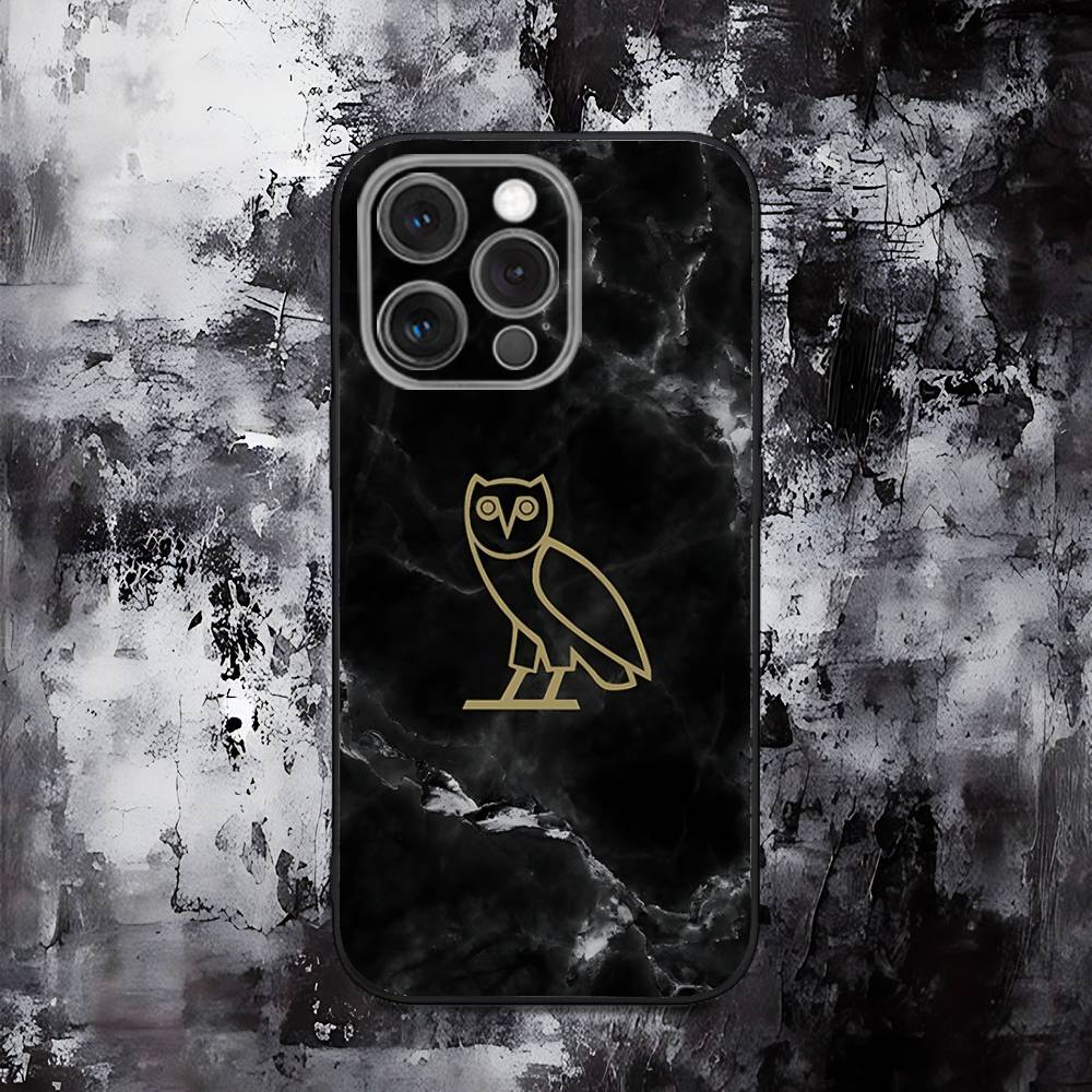 Чехол для телефона D-Drake O-OvO OWL для iPhone 16,15,14,13,12,11,Pro,Max,Plus,X,XS,SE,E,Mini, Мягкий силиконовый черный чехол