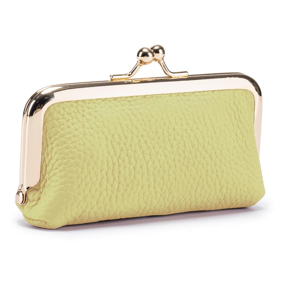 New Niche Change Bag Mini First-layer Cowhide Storage Bag Women's Fashion Mouth Red Envelope Small Clip Bag Tide