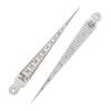 Stainless Steel Gap Gauge 0-15mm Hole Taper Ruler Hole Inspection Tool Wedge Feeler Ruler