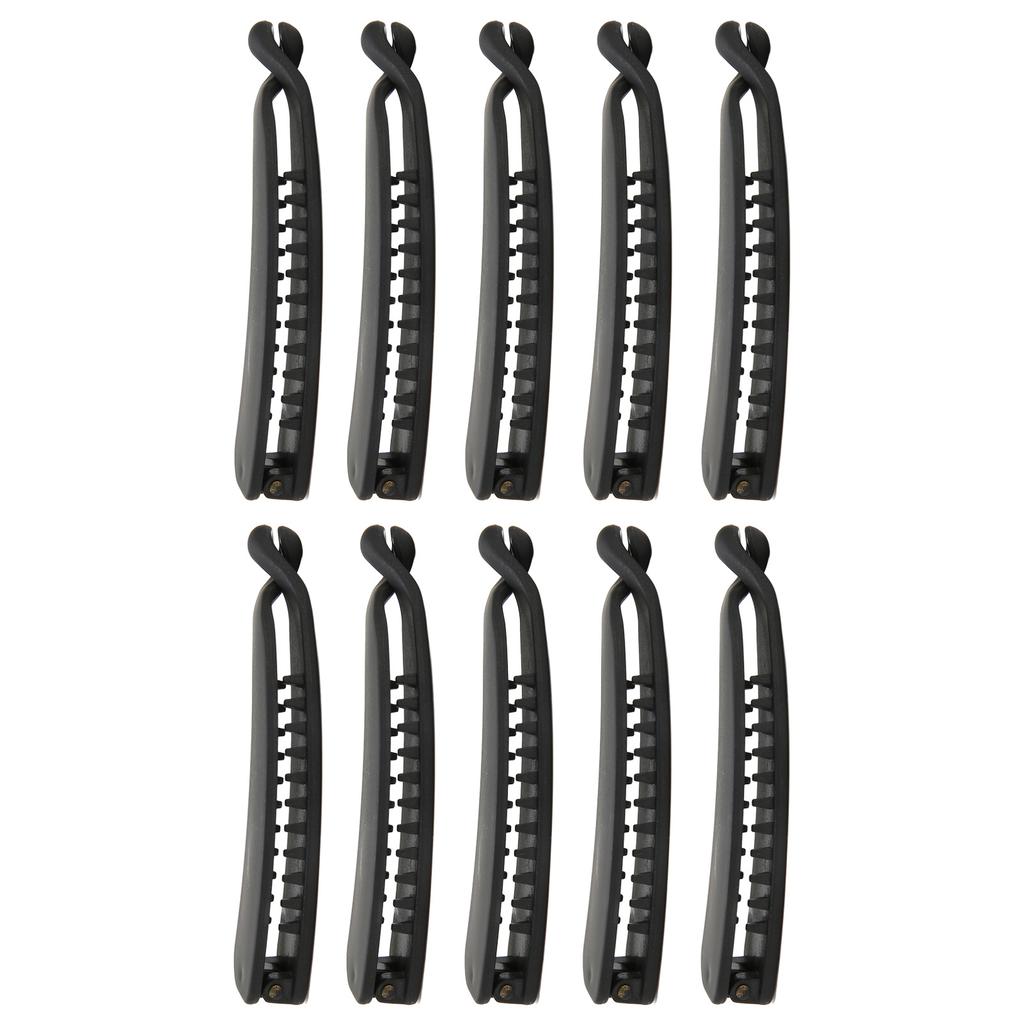 10PCS Black Banana Hair Clip Safe Elegant Sweet Fashionable Flexible Ponytail Holder for Hair Accessories