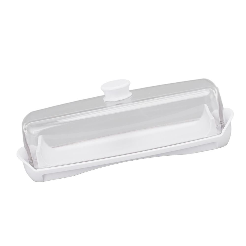 Plastic Butter Dish With Lid Transparent Cover Cheese Storage Container For Refrigerator